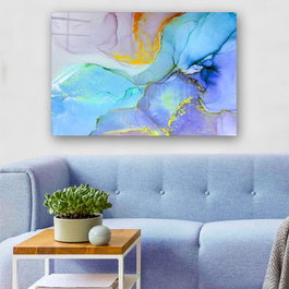 Wallity Cuadro Decorativo de Vidrio Templado Multicolor 70 x 100 cm